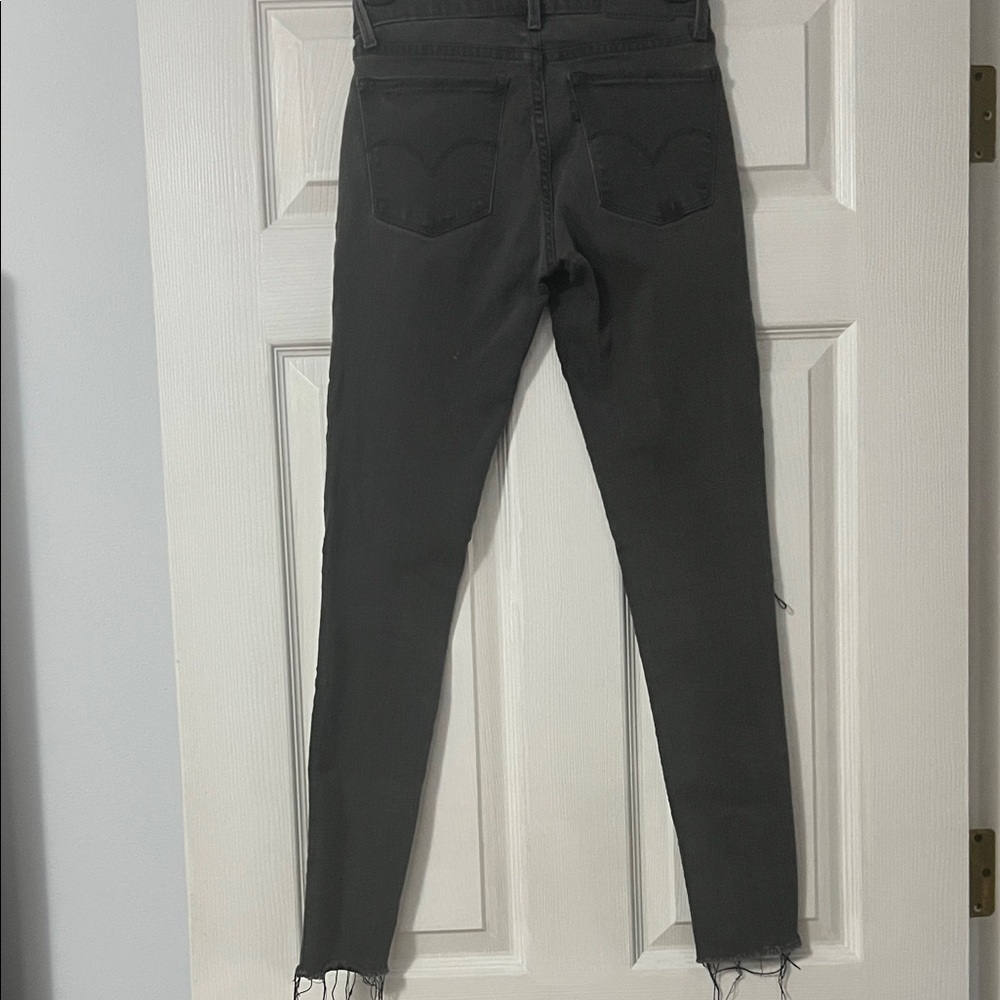 Women's Black Distressed Jeans - Picture 5 of 5